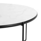 Table basse ronde Wrena - Blanc/Noir - Safavieh