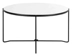 Table basse ronde Wrena - Blanc/Noir - Safavieh