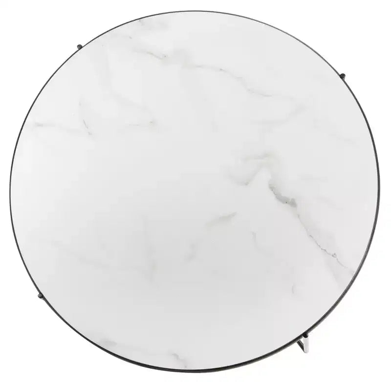 Table basse ronde Wrena - Blanc/Noir - Safavieh