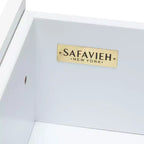 Table de chevet 2 tiroirs Tegan - NST5004 - Blanc - Safavieh