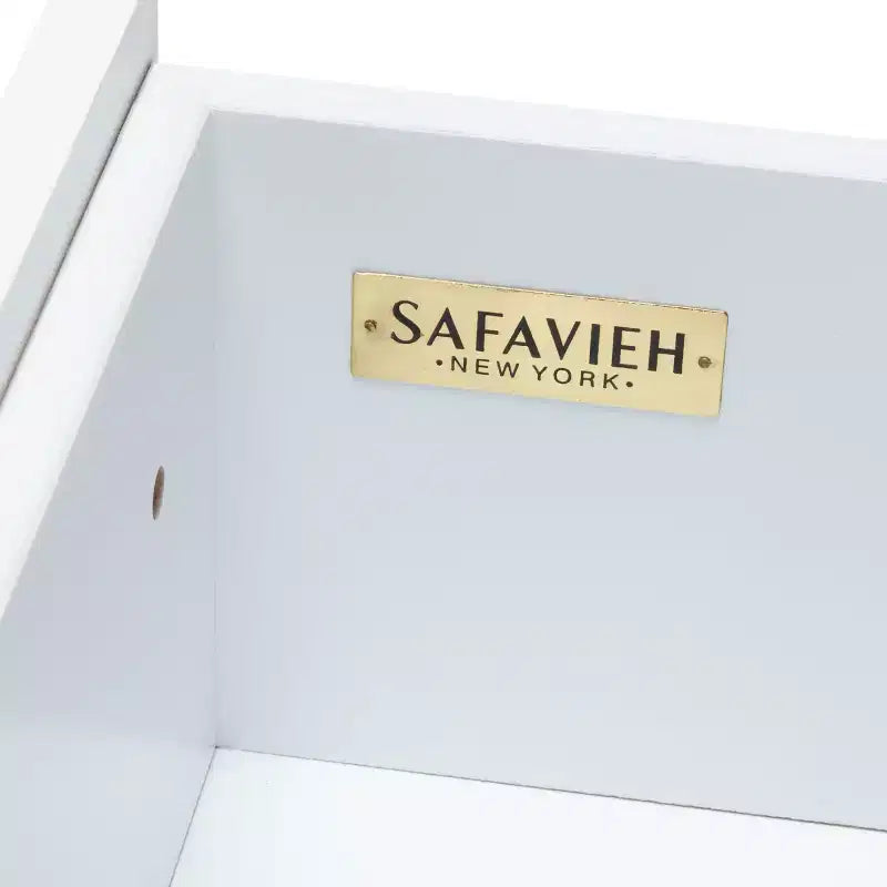 Table de chevet 2 tiroirs Tegan - NST5004 - Blanc - Safavieh