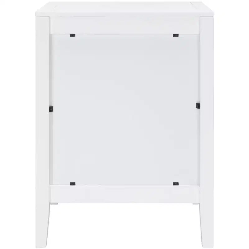 Table de chevet 2 tiroirs Tegan - NST5004 - Blanc - Safavieh