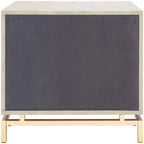 Meilana 1 Table de chevet à 1 tiroir - NST6403 - Taupe clair/Laiton - Safavieh