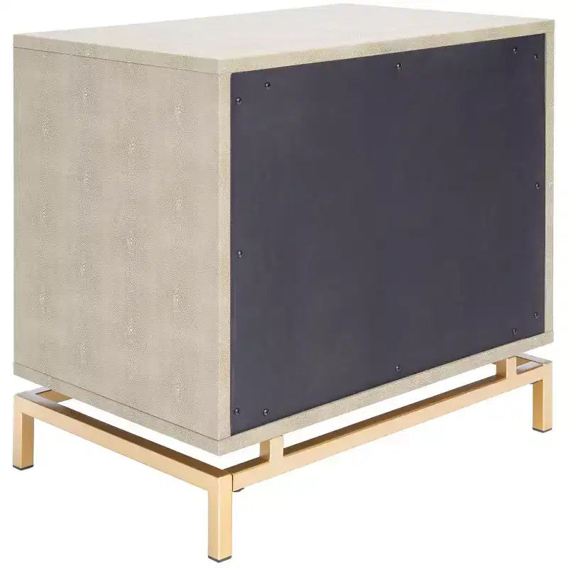 Meilana 1 Table de chevet à 1 tiroir - NST6403 - Taupe clair/Laiton - Safavieh