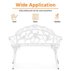 Banc extérieur en métal Yaheetech Banc de jardin de parc - N/A