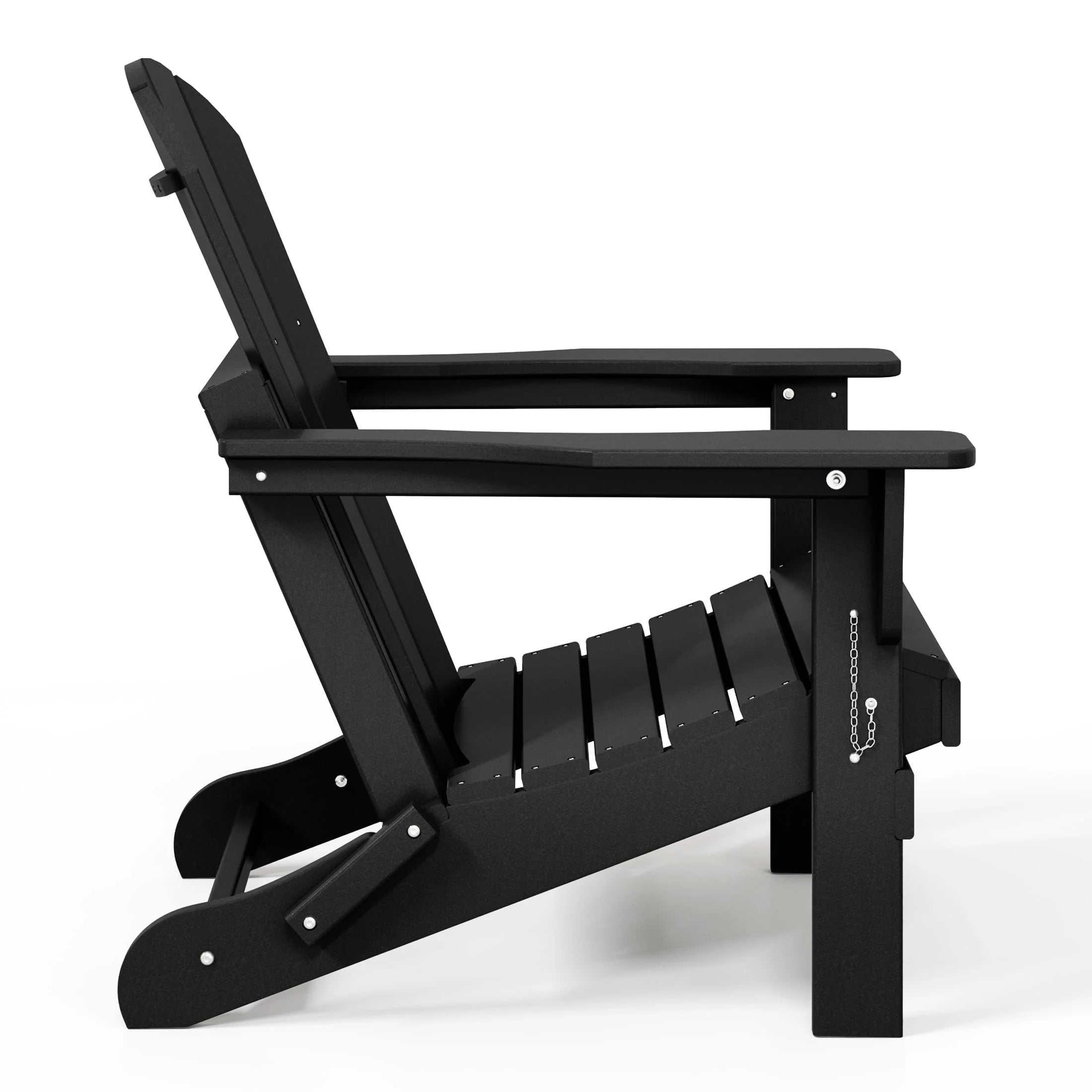 Chaise Adirondack pliante d'extérieur tout temps Polytrends Laguna résistante à la décoloration pour patio