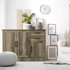Costway Buffet, Meuble de Rangement, Console, Desserte de Cuisine avec Tiroir, Gris