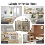 Costway Buffet, Meuble de Rangement, Console, Desserte de Cuisine avec Tiroir, Gris