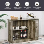 Costway Buffet, Meuble de Rangement, Console, Desserte de Cuisine avec Tiroir, Gris