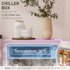 HOMCOM Mini-réfrigérateur de 90,6 L avec congélateur, Réfrigérateur compact à porte unique avec thermostat réglable pour chambre