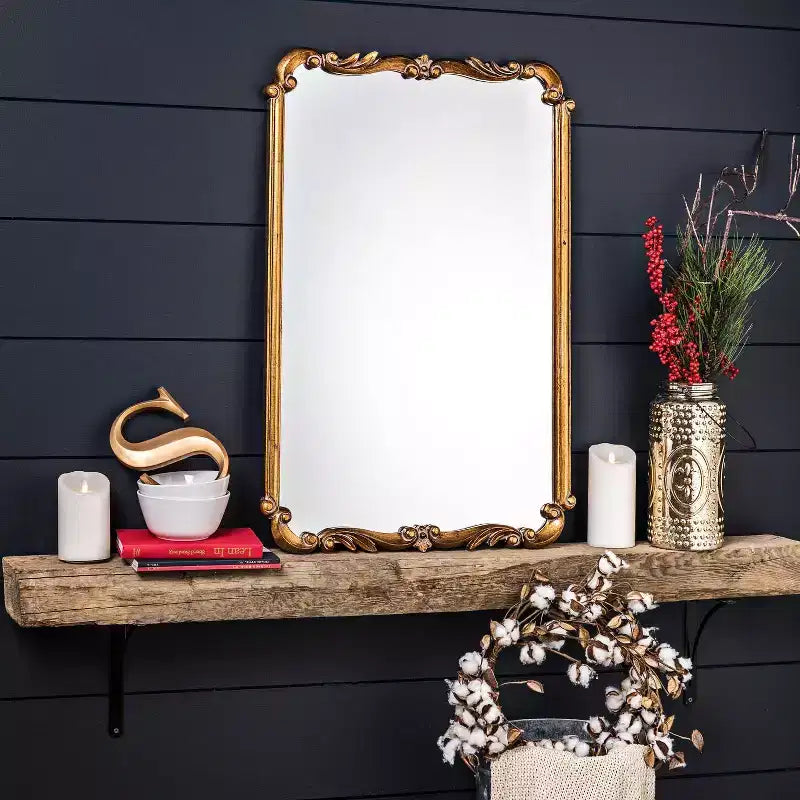 Miroir Mural Rectangulaire Cooper Classics Toulouse Or 24 1/2 x 36