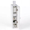 Costway Toilet Tissue Storage Tower Bathroom Storage Floor Cabinet w/ 4 Shelves