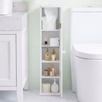 Tour de rangement pour papier toilette Costway, meuble de rangement de salle de bain au sol avec 4 étagères