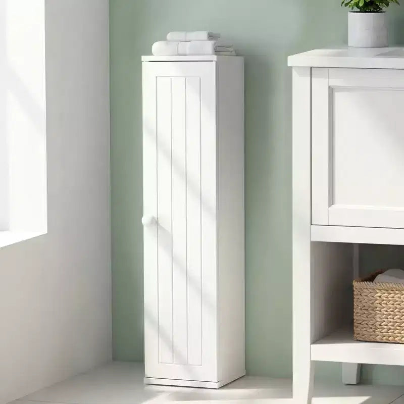 Tour de rangement pour papier toilette Costway, meuble de rangement de salle de bain au sol avec 4 étagères
