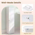 Tour de rangement pour papier toilette Costway, meuble de rangement de salle de bain au sol avec 4 étagères