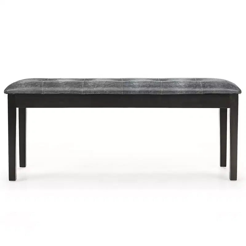 Banc de salle à manger rembourré Costway avec siège rembourré pour cuisine, chambre et entrée, gris