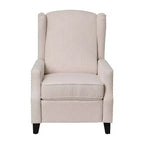 Fauteuil inclinable en tissu Emma et Oliver avec mécanisme de poussée facile - Design classique à oreilles avec garniture cloutée et repose-pieds