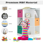 Costway Étagère de rangement 3 niveaux pour enfants avec 3 paniers Organisateur d'angle Blanc