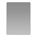 Emma and Oliver Powder Coated Metal Decorative Wall Hanging Mirror with Rounded Corners; Hangs Horizontally or Vertically