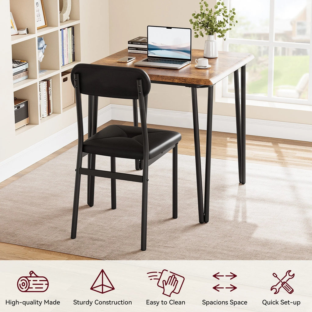 Ensemble table de cuisine et chaises pour salle à manger - 3 pièces