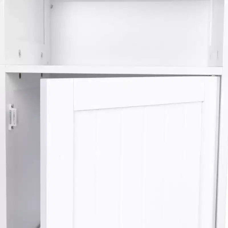 Costway Meuble Colonne Haute de Salle de Bain 183 cm Meuble de Rangement Étagère Présentoir Gris/Blanc