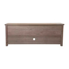 Meuble TV Emma et Oliver pour téléviseurs jusqu'à 80 pouces - Console média 65 pouces avec portes vitrées classiques et 3 étagères réglables