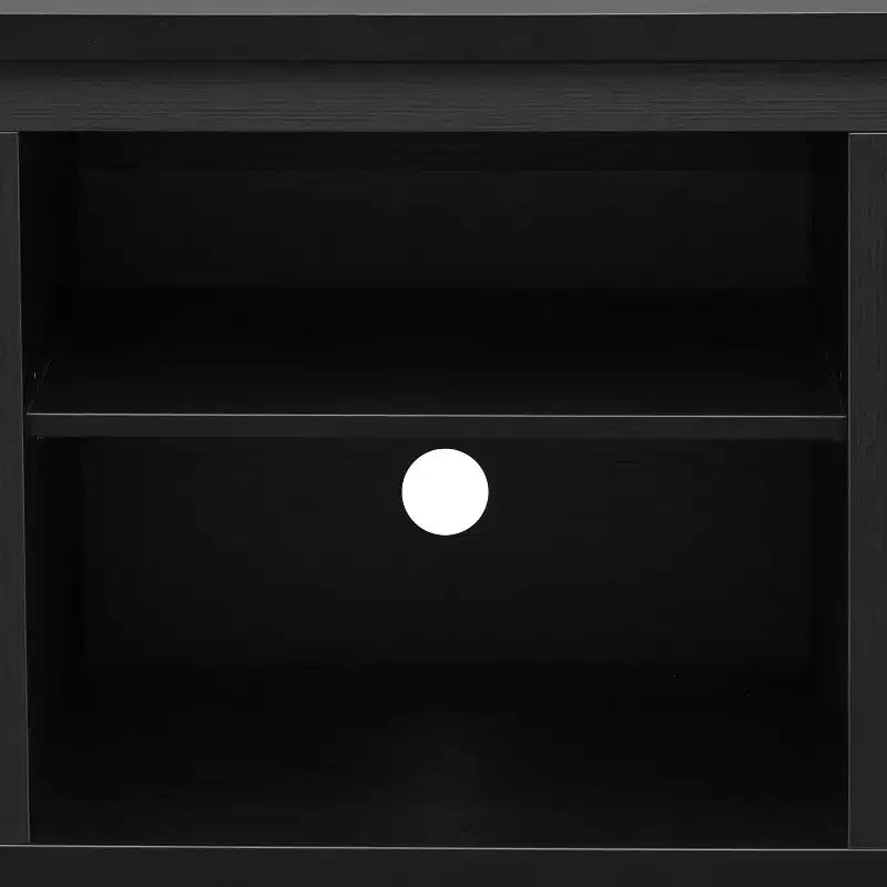 Meuble TV Emma et Oliver pour téléviseurs jusqu'à 80 pouces - Console média 65 pouces avec portes vitrées classiques et 3 étagères réglables
