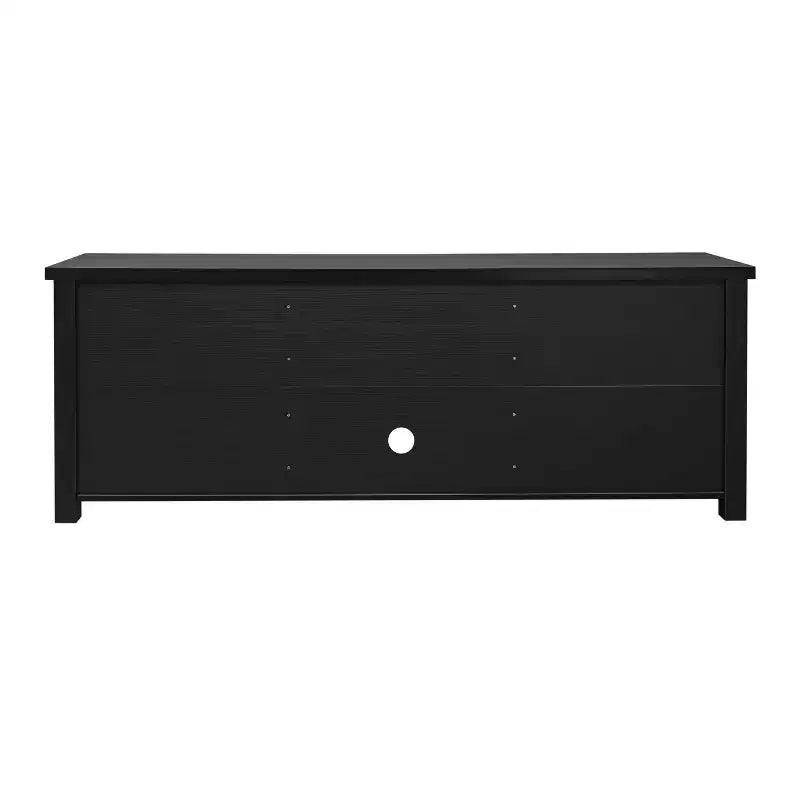 Meuble TV Emma et Oliver pour téléviseurs jusqu'à 80 pouces - Console média 65 pouces avec portes vitrées classiques et 3 étagères réglables