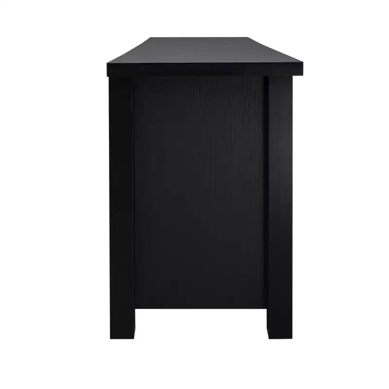 Meuble TV Emma et Oliver pour téléviseurs jusqu'à 80 pouces - Console média 65 pouces avec portes vitrées classiques et 3 étagères réglables