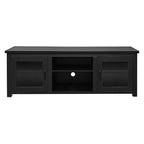 Meuble TV Emma et Oliver pour téléviseurs jusqu'à 80 pouces - Console média 65 pouces avec portes vitrées classiques et 3 étagères réglables
