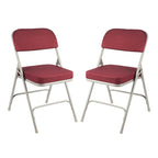 Chaise pliante de luxe matelassée en tissu de la collection Bernadine de Hampden Furnishings, lot de 2