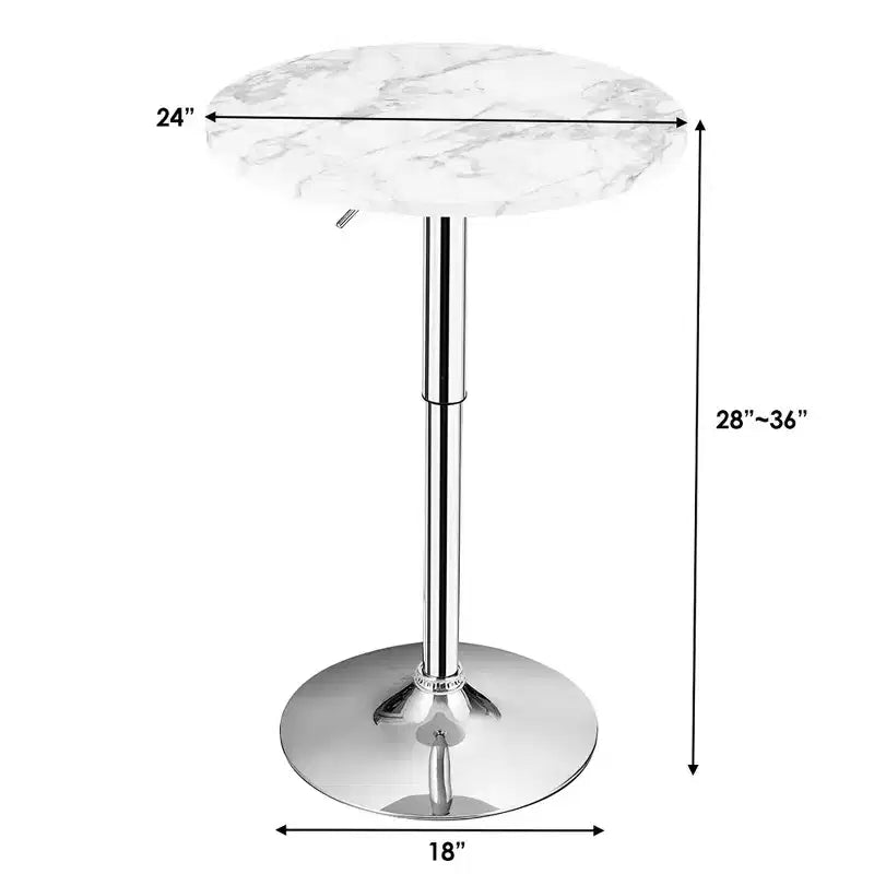 Table de bistrot ronde Costway, hauteur réglable, pivotante à 360 degrés