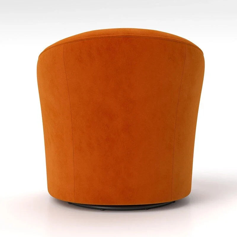 Fauteuil club pivotant à 360 degrés en velours avec dossier capitonné