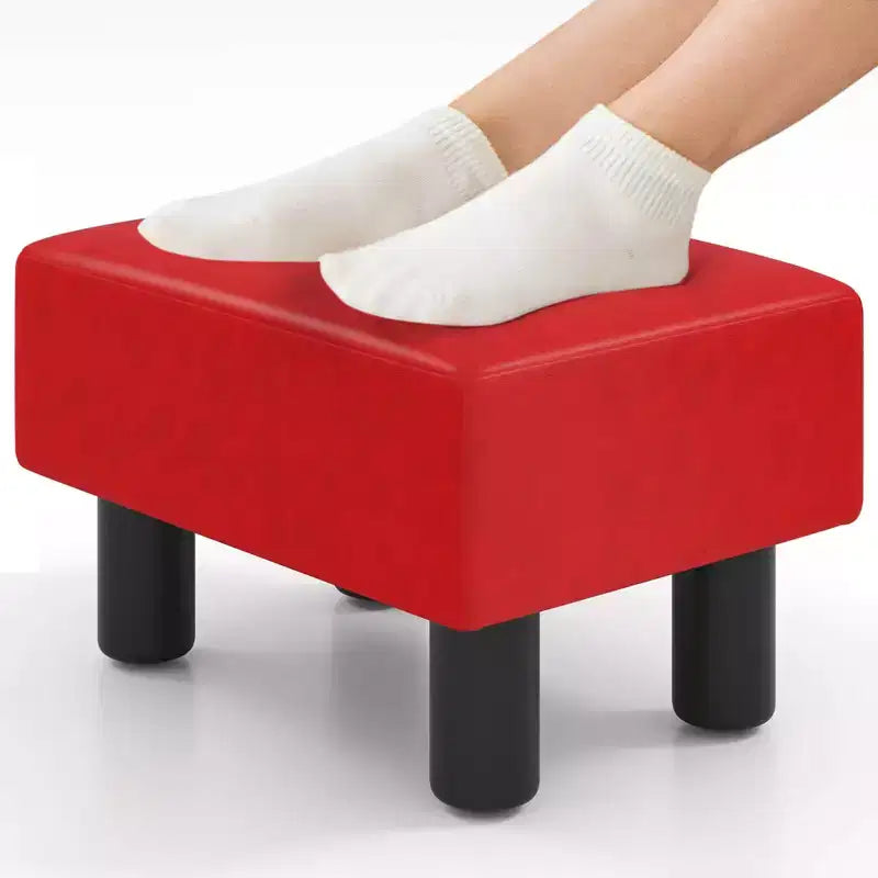 Costway Repose-pieds moderne avec rangement et espace de rangement caché, en cuir synthétique