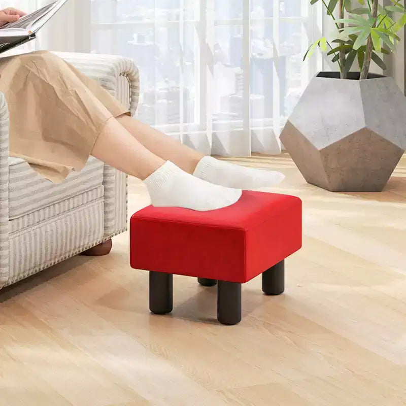 Costway Repose-pieds moderne avec rangement et espace de rangement caché, en cuir synthétique