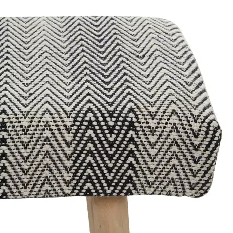 Banc Rembourré Bohème en Bois et Coton - Olivia & May