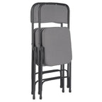Chaise pliante de luxe matelassée en tissu de la collection Bernadine de Hampden Furnishings, lot de 2