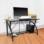 Table de bureau pliante multi-usages en bois pour ordinateur Origami, noire