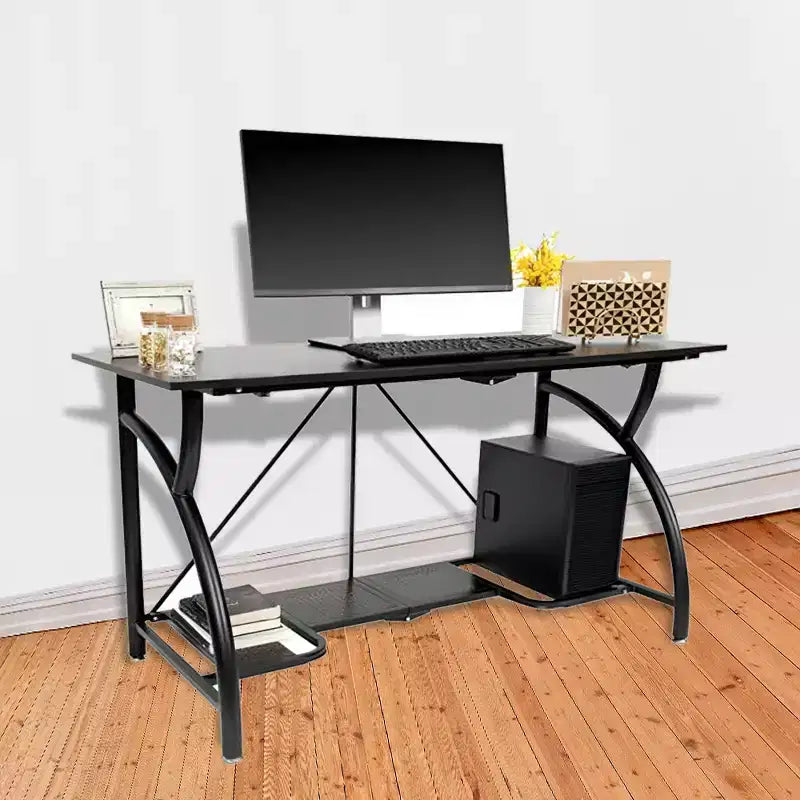Table de bureau pliante multi-usages en bois pour ordinateur Origami, noire