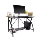 Table de bureau pliante multi-usages en bois pour ordinateur Origami, noire