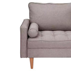 Canapé deux places Flash Furniture Hudson, style moderne du milieu du siècle, avec revêtement capitonné et pieds en bois massif