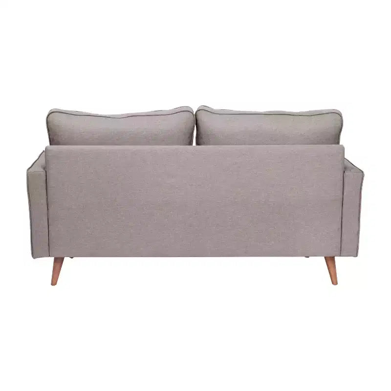 Canapé deux places Flash Furniture Hudson, style moderne du milieu du siècle, avec revêtement capitonné et pieds en bois massif