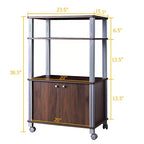 Étagère de Boulanger Costway, Support Micro-Ondes, Étagères de Rangement de Cuisine en Métal Blanc