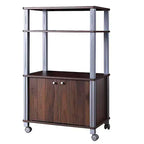 Étagère de Boulanger Costway, Support Micro-Ondes, Étagères de Rangement de Cuisine en Métal Blanc