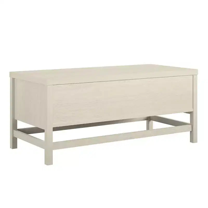 Table basse Lennon Ameriwood Home, chêne ivoire et rotin synthétique