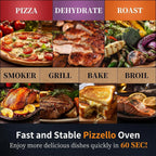 Four à Pizza Extérieur Multi-Combustibles avec Brûleur à Gaz et Boîte à Bois - 12 pouces