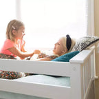 Lit superposé simple Max & Lily, lits superposés en bois massif avec échelle pour enfants, pas besoin de sommier tapissier