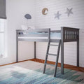 Lit superposé simple Max & Lily, lits superposés en bois massif avec échelle pour enfants, pas besoin de sommier tapissier