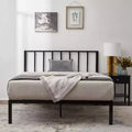 Lori Metal Platform Bed with Vertical Bar Headboard - Brookside Home