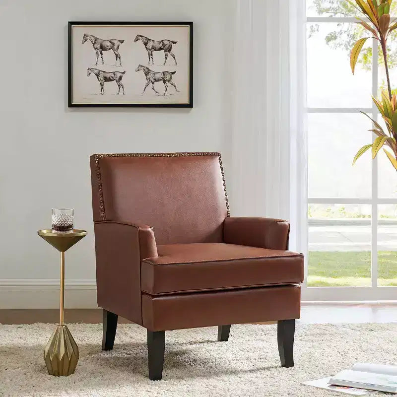 Fauteuil d'appoint rembourré en bois celadon | ART OF LIVING DESIGNS